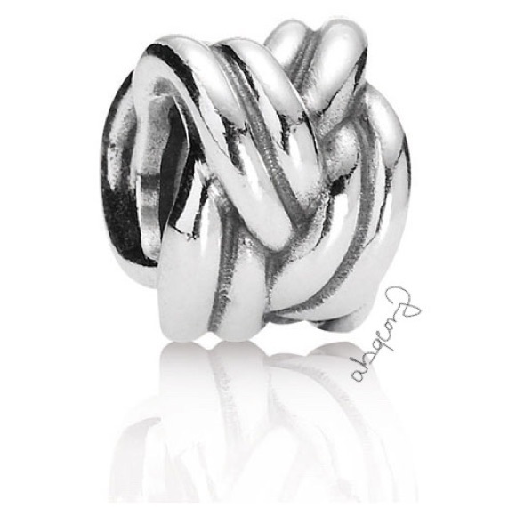 EUC Pandora 790484 Sterling Silver Forget-Me-Knot Charm - Picture 1 of 9